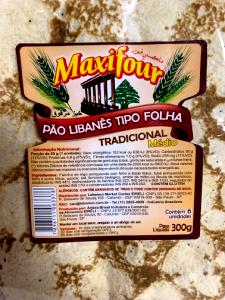 Quantas calorias em 1 folha (50 g) Pão Libanês Tipo Folha?