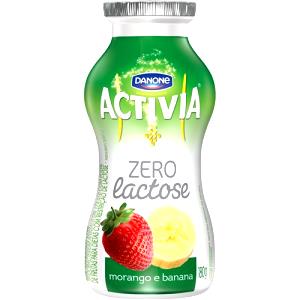 Quantas calorias em 1 frasco (180 g) Zero Lactose Morango e Banana?