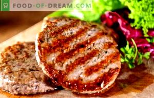 Quantas calorias em 1 Hambúrguer Grande Bolo de Carne Moída feito com Carne de Vaca e Porco?