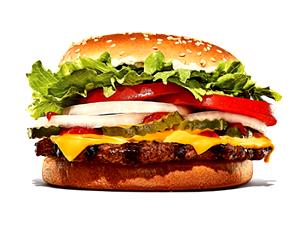 Quantas calorias em 1 Hambúrguer (316,0 G) Whopper, Burger King?