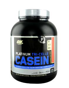 Quantas calorias em 1 heaping scoop (41 ml) Platinum Tri-Celle Casein?