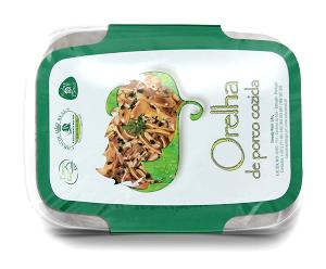 Quantas calorias em 1 İnteiro (111,0 G) Porco, orelhas, cozido?