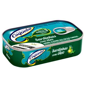 Quantas calorias em 1 Lata (125 G, 4 Sardinhas), Escorrida Sardinhas em Água?