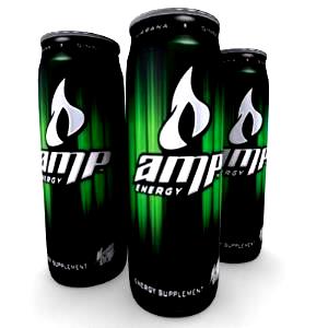 Quantas calorias em 1 Lata (240,0 G) Amp, bebida energética, Pepsi?