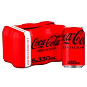 Quantas calorias em 1 Lata (355,0 Ml) Refrigerante de cola light/zero, Coca Cola?