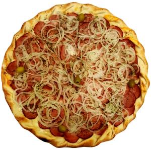 Quantas calorias em 1 Média (33 Cm De Diâmetro) Pizza de Calabresa?