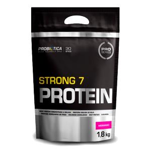 Quantas calorias em 1 medida (30 g) Strong 7 Protein?