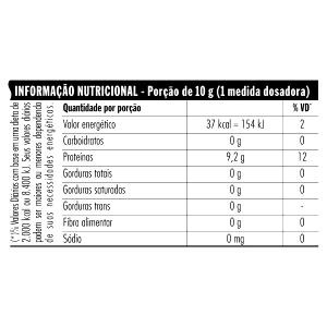 Quantas calorias em 1 medida dosadora (10 g) Colágeno Hidrolisado?