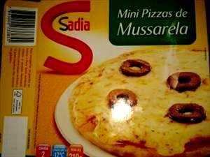 Quantas calorias em 1 mini pizza (105 g) Mini Pizza Mussarela?