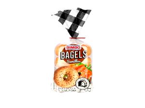 Quantas calorias em 1 Oz Bagel de Cebola?