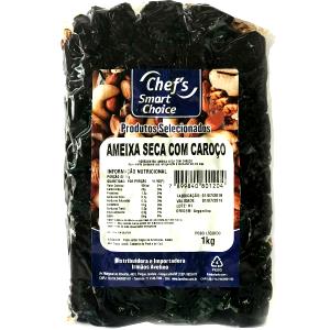 Quantas calorias em 1 Oz, Com Caroços, Produto Ameixa Seca?