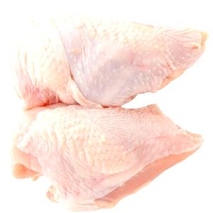 Quantas calorias em 1 Oz, Com Ossos, Cozido (Produto Após Ossos E Pele Removidos) Peito de Frango (Pele Não Consumida)?