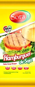 Quantas calorias em 1 Oz, Cru (Produto Após Cozinhado) Hambúrguer de Soja sem Carne?