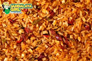 Quantas calorias em 1 Oz Jambalaya com Carne e Arroz?