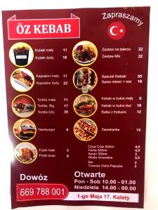 Quantas calorias em 1 Oz Kebab?