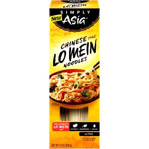 Quantas calorias em 1 Oz Lo Mein sem Carne?