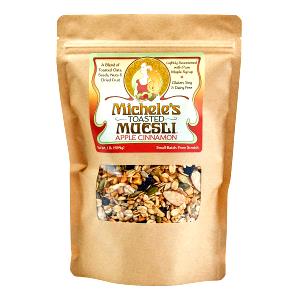 Quantas calorias em 1 Oz Muesli?