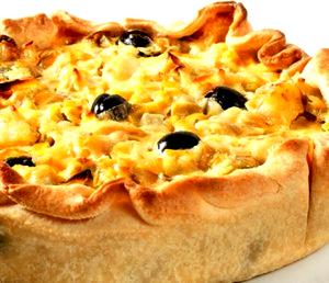 Quantas calorias em 1 Oz Quiche de Carne ou Peixe?