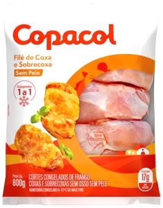 Quantas calorias em 1 Oz, Sem Ossos (Produto Após Cozinhado) Coxa de Frango?