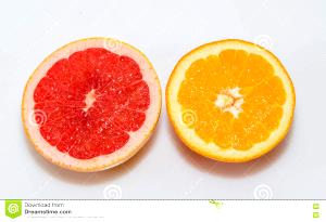 Quantas calorias em 1 Oz Toranja (Rosa e Vermelho)?