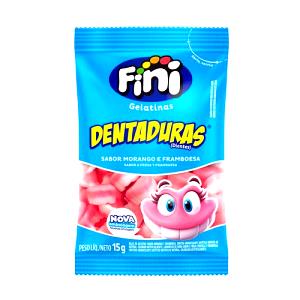 Quantas calorias em 1 pacote (15 g) Gelatinas Dentaduras?