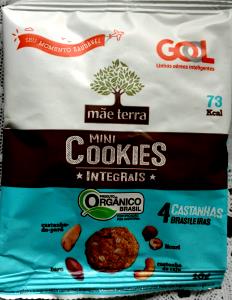 Quantas calorias em 1 pacote (16 g) Mini Cookies Integrais 4 Castanhas Brasileiras?