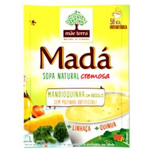 Quantas calorias em 1 pacote (17 g) Sopa Madá Mandioquinha com Brócolis?