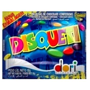 Quantas calorias em 1 pacote (18 g) Disqueti (Pacote)?