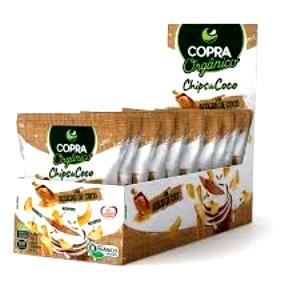 Quantas calorias em 1 pacote (20 g) Chips de Coco Sabor Cebola e Salsa?