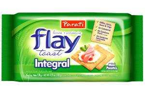 Quantas calorias em 1 pacote (20 g) Flay Toast Integral?