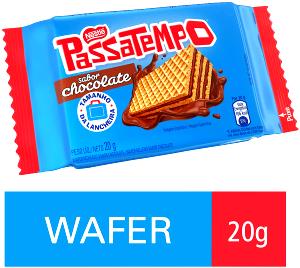 Quantas calorias em 1 pacote (20 g) Passatempo Wafer Chocolate?
