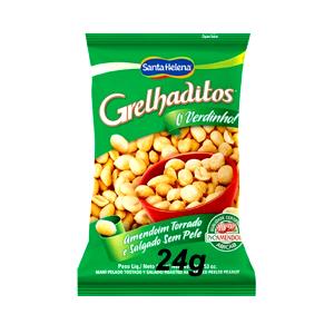 Quantas calorias em 1 pacote (24 g) Amendoim Torrado e Salgado sem Pele?