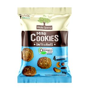 Quantas calorias em 1 pacote (25 g) Mini Cookies 4 Castanhas Brasileiras?