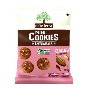 Quantas calorias em 1 pacote (25 g) Mini Cookies Cacau e Castanhas?