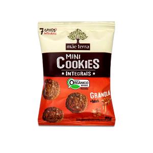 Quantas calorias em 1 pacote (25 g) Mini Cookies Integrais Granola e Mel?