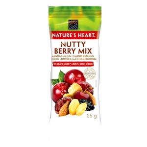 Quantas calorias em 1 pacote (25 g) Nutty Berry Mix?