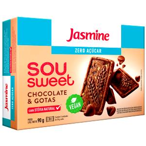 Quantas calorias em 1 pacote (3 biscoitos) (30 g) Sou Sweet Chocolate e Gotas?