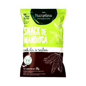 Quantas calorias em 1 pacote (30 g) Snack de Mandioca Cebola e Salsa?