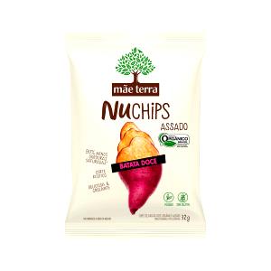 Quantas calorias em 1 pacote (32 g) Nuchips Assado Batata Doce?