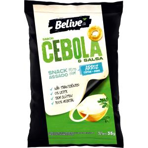 Quantas calorias em 1 pacote (35 g) Snacks de Mandioca com Quinoa e Cebola?