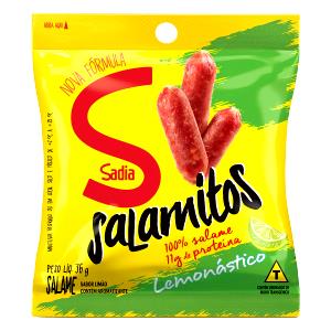Quantas calorias em 1 pacote (36 g) Salamitos Lemonástico?