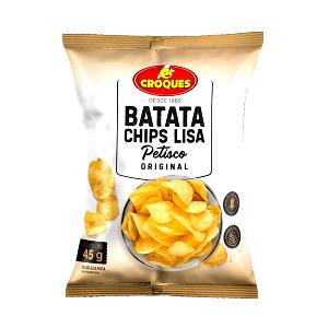 Quantas calorias em 1 pacote (45 g) Batata Chips Lisa?