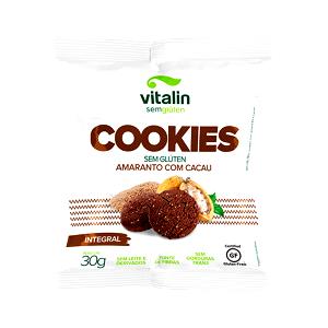 Quantas calorias em 1 pacote (6 unidades) (30 g) Cookies sem Glúten Amaranto com Cacau?