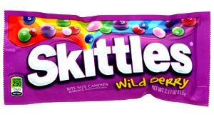 Quantas calorias em 1 pacote (61,5 g) Skittles?
