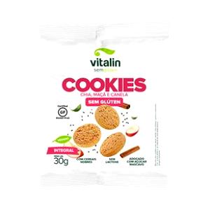 Quantas calorias em 1 pacote (7 unidades) (30 g) Cookies Chia com Maçã e Canela?