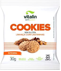 Quantas calorias em 1 pacote (7 unidades) (30 g) Cookies sem Glúten Linhaça Dourada com Castanhas?