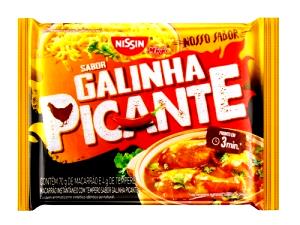 Quantas calorias em 1 pacote (74 g) Miojo Galinha Picante?
