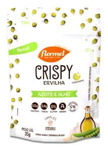 Quantas calorias em 1 pacotinho (35 g) Crispy Ervilha Azeite e Alho?