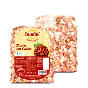 Quantas calorias em 1 pedaço (10 g) Bacon em Cubos?