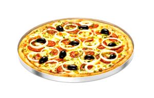 Quantas calorias em 1 Pequena (20 Cm De Diâmetro) Pizza com Carne e Fruta?